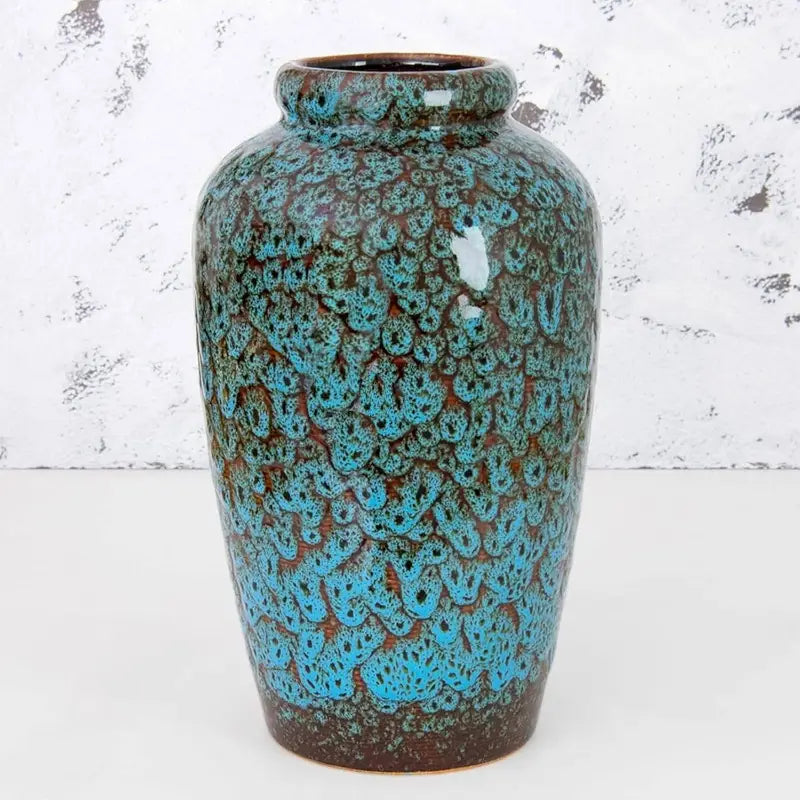 Large Unique Ceramic Vase, 11 Inch Modern Artistic Decorative Flower Vase